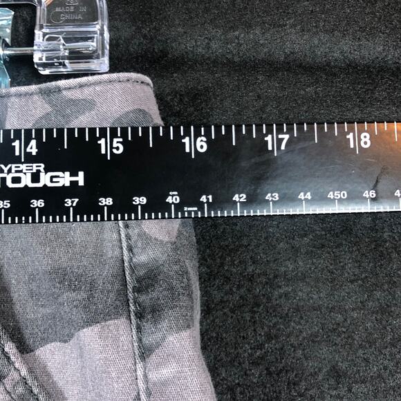 Prosperity Womens Pants Gray Camouflage Print Tapered Ankle Stretch Large - Picture 6 of 11